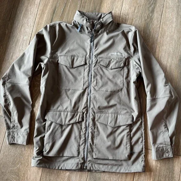 Eddie Bauer men's Travex field Jacket, packable, hooded size medium - Picture 1 of 9